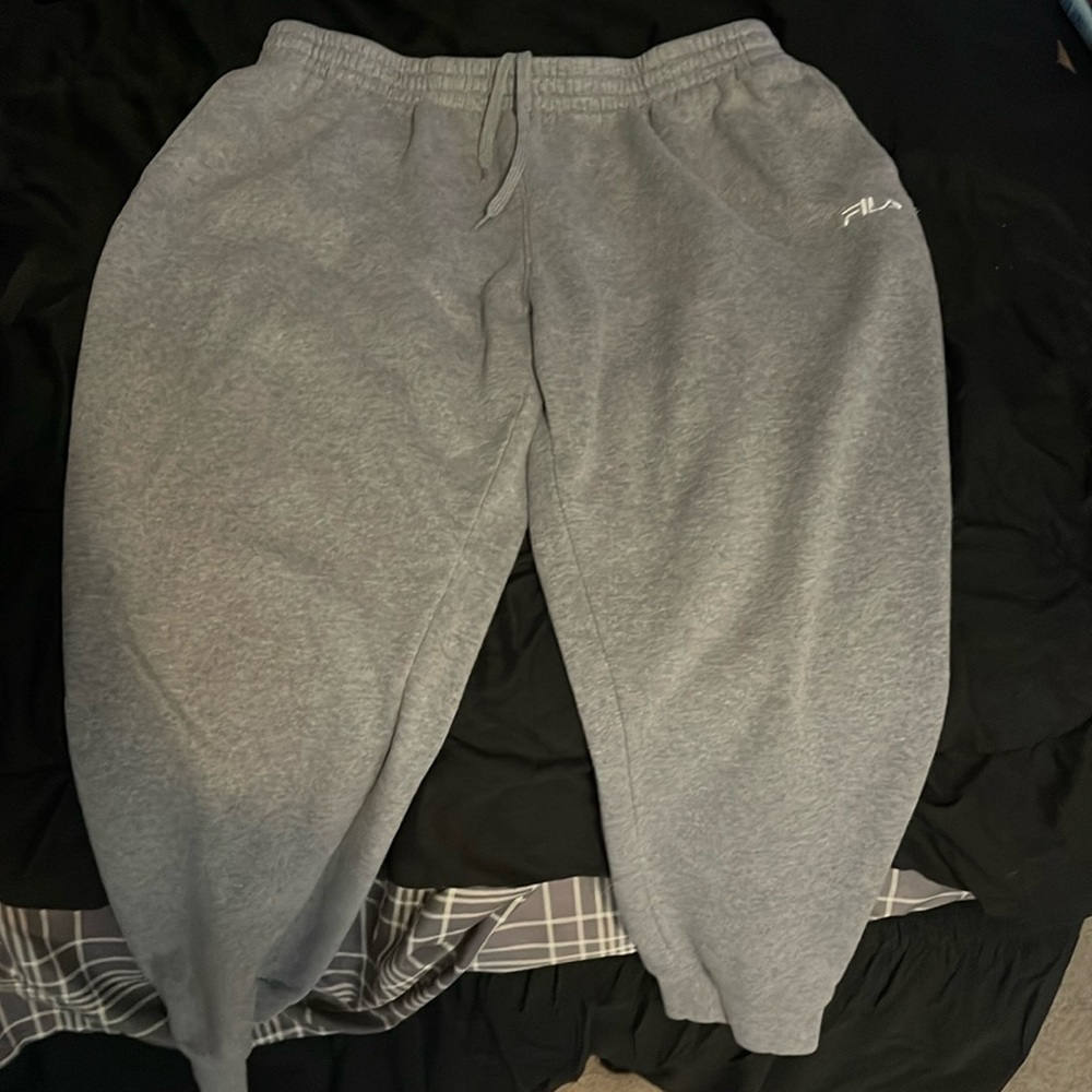 One Red and One Grey pair of Fila Sweatpants Size XL